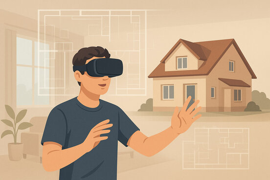 Virtuelle Realität im Hausbau | © KI-generiert mithilfe von Chat GPT Virtuelle Realität im Hausbau | © KI-generiert mithilfe von Chat GPT